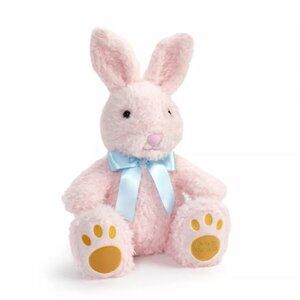 Brand New FAO Schwarz 12" Pink Bunny with Orange Footpad Toy Plush.